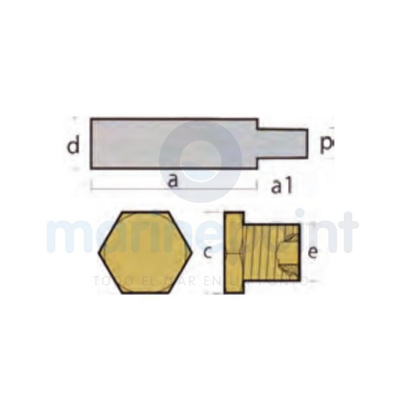 ANODO REFRIGERACION AIFO, 26 x 8 x 13mm