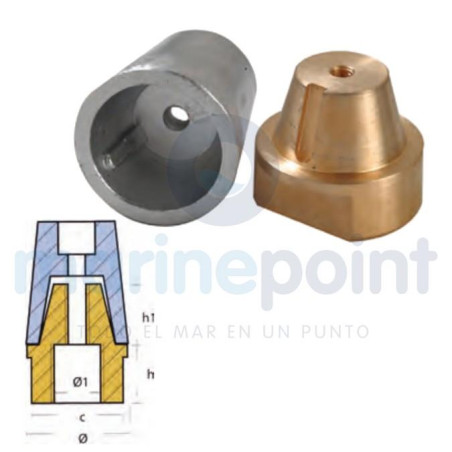 ANODO RADICE COMPLETO, EJE 60mm