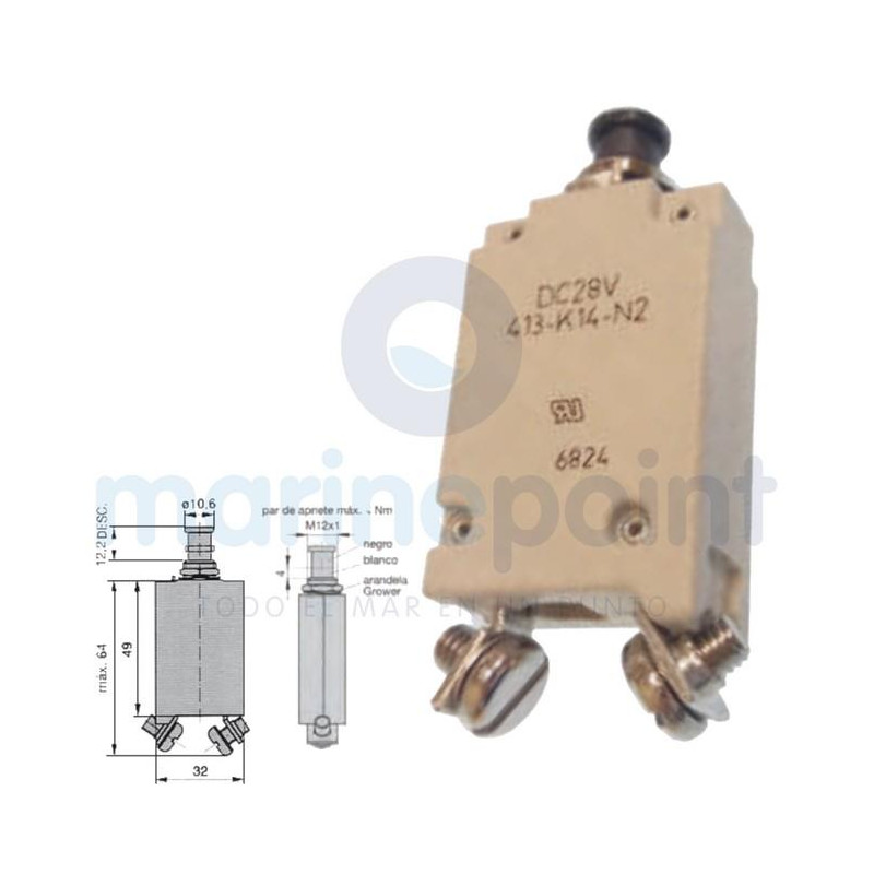 INTERRUPTOR MAGNETOTERMICO 413- 60Ah Bco.