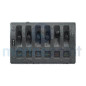 PANEL INTEMPERIE 6p, INTERRUPTORES NEGROS, BLUE SEA