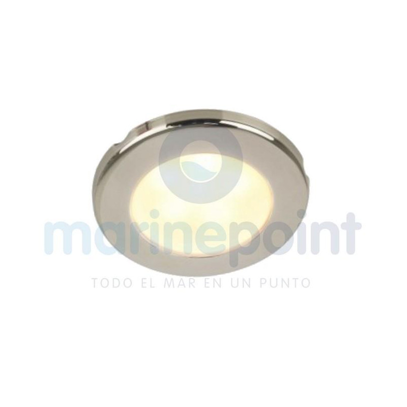 PLAFON LED 88mm 12/28v, IP-65, BLANCO, EMPOTRADO