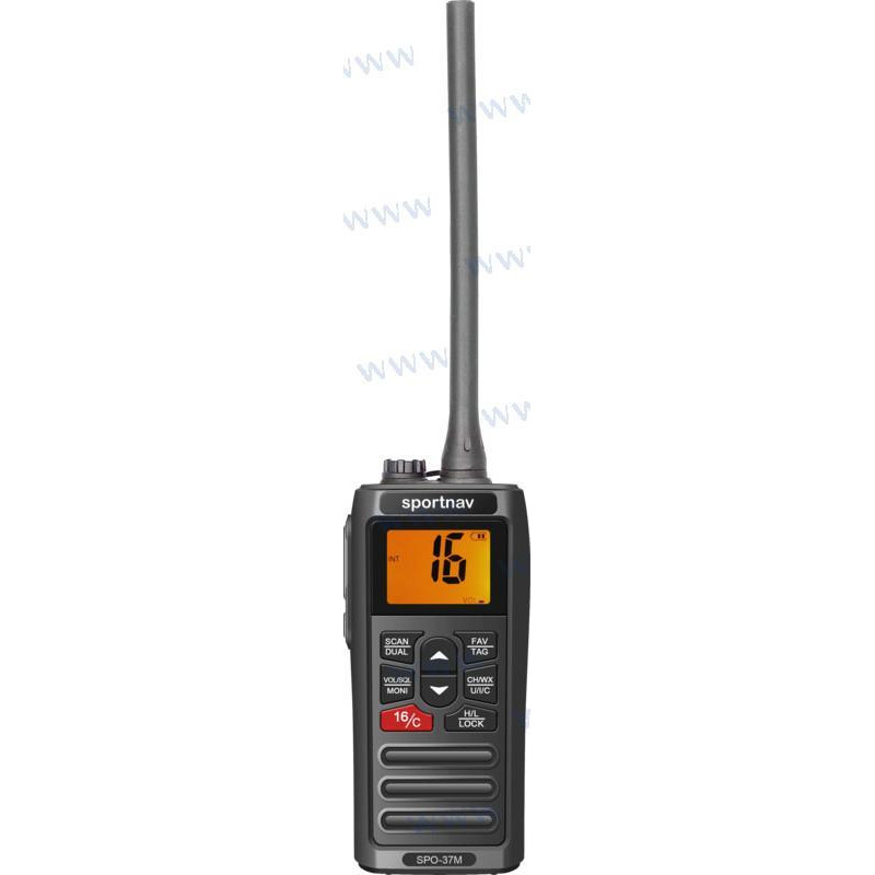 VHF SPORTNAV PORTATIL, 37M, IPX7, 11 HORAS BAT.