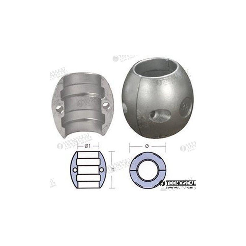 ANODO COLLAR EJE, 19mm, TECNOSEAL