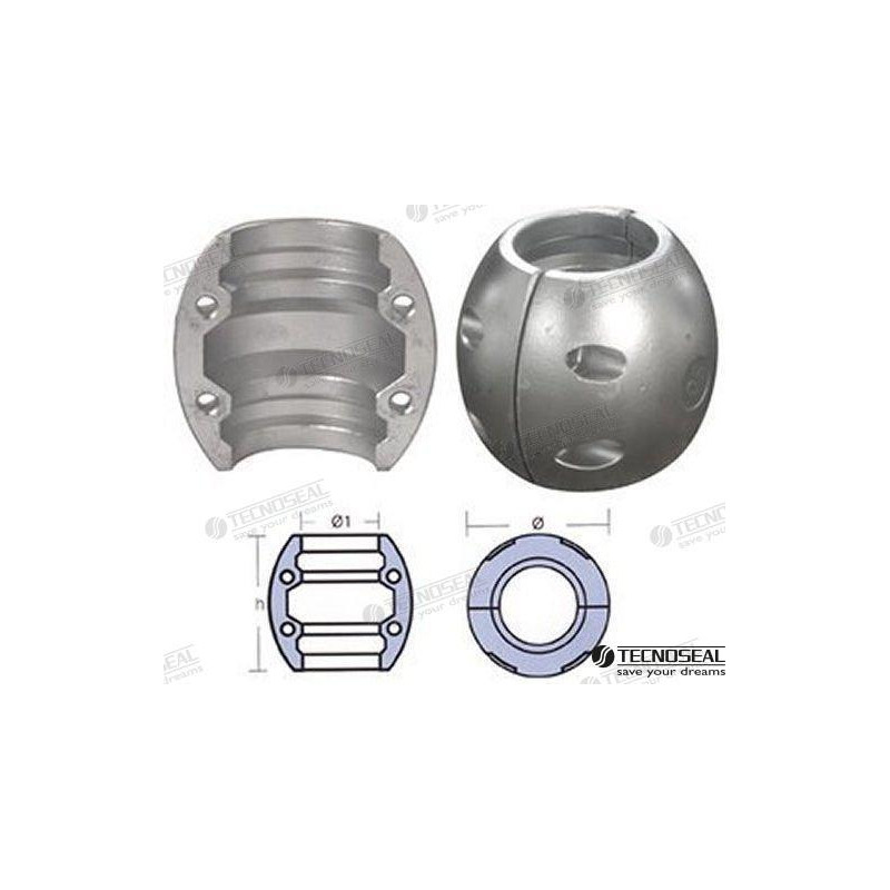 ANODO COLLAR EJE, 1-1/2" (38mm), TECNOSEAL