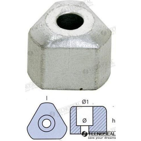 Tecnoseal - ANODO GORI 15"-16,5" 26-8-16, TRIANGULAR, PEQUEÑO