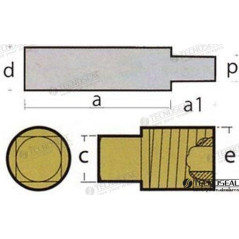 Tecnoseal - ANODO CATERPILLAR c/TUERCA, S-2016