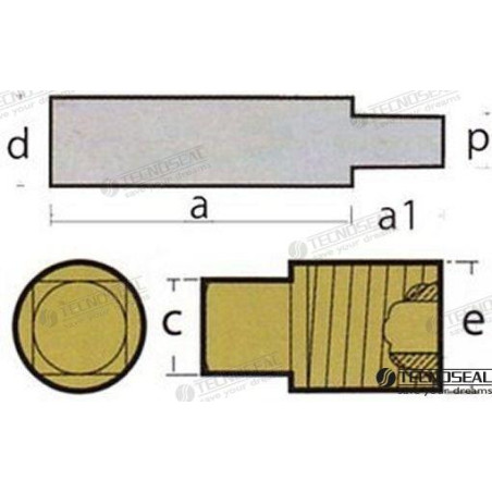 Tecnoseal - ANODO CATERPILLAR c/TAPON, SERIE 2288