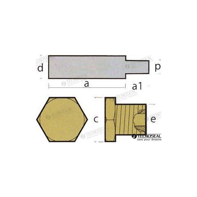 ANODO CATERPILLAR c/TAPON