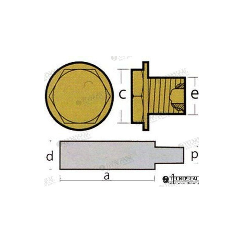 ANODO c/TUERCA NANNI DIESEL (MERCEDES)