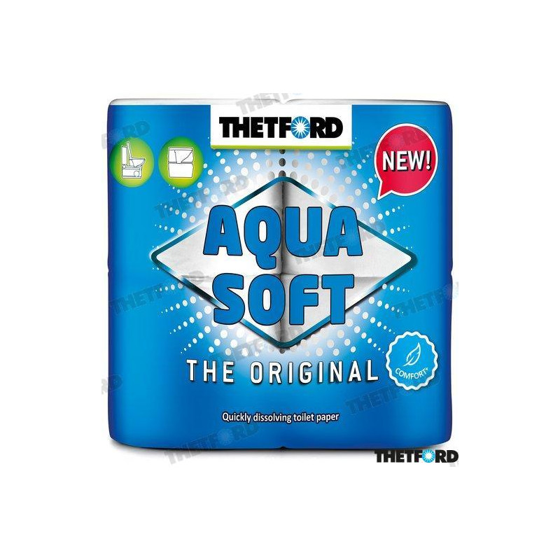 PAPEL WC AQUA SOFT NUEVO (4 ROLLOS)