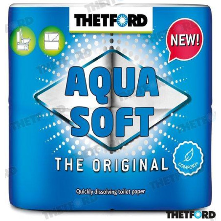 Thetford - PAPEL WC AQUA SOFT NUEVO (4 ROLLOS) (TF41235), THETFORD....N..