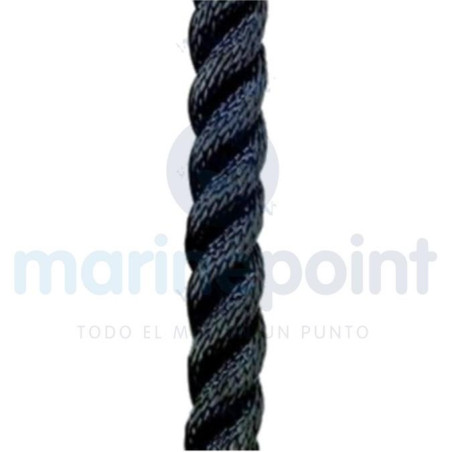 Poly Ropes - CABO POLIESTER SUPERIOR, NEGRO, 22mm, p/m