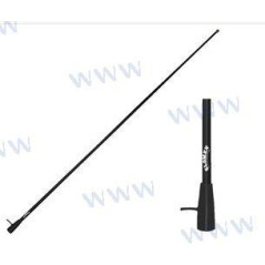 Glomex - ANTENA GLOMEX VHF 1,5m FIBRA ECONOMICA, 3dB, 4,5mt CABLE, NEGRA