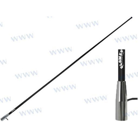 ANTENA GLOMEX AM7FM, NEGRA, 1,5m