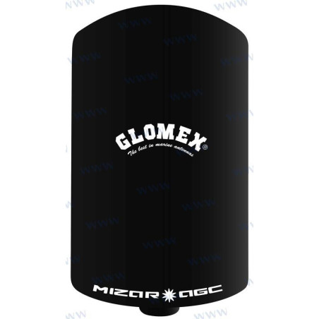 ANTENA GLOMEX TV, 140mm DIAMETRO x 200mm ALTO, 20 dB, 12-24v, NEGRA