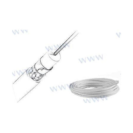 Glomex - CABLE TV RG6/U baja pérdida 75 Ohms, ROLLO 20m