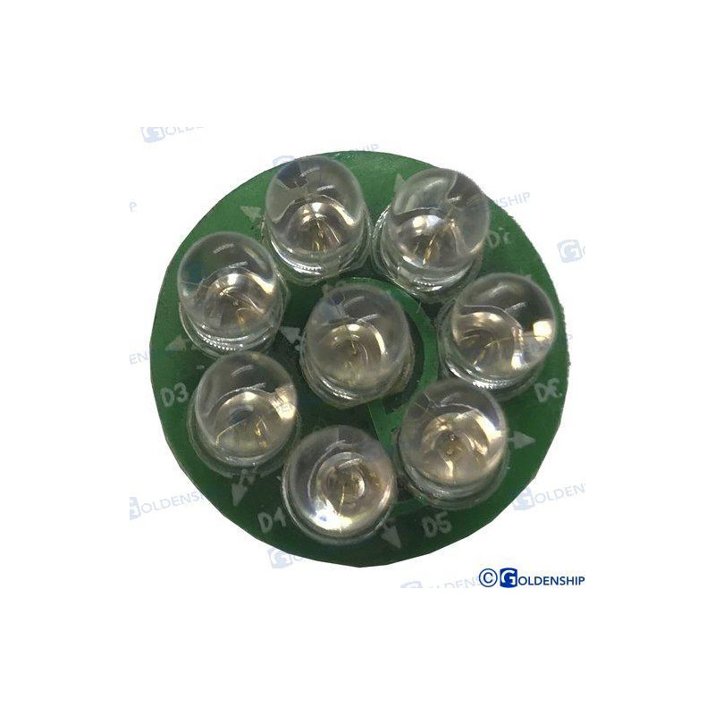 BOMBILLA 8 LEDS AZUL 12v