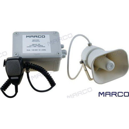 MEGAFONO ELECTRONICO MARCO, 12v, NIEBLA, VHS, MICR