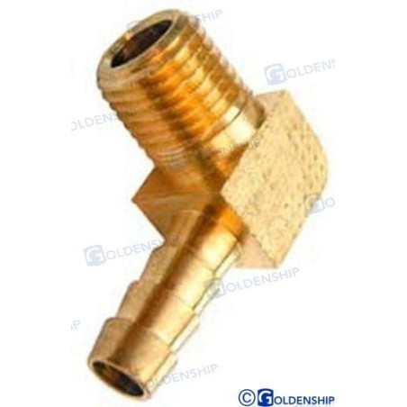 RACORDS LATON (2) CODO 3/8" NPT x 9,5mm, p/RAC500