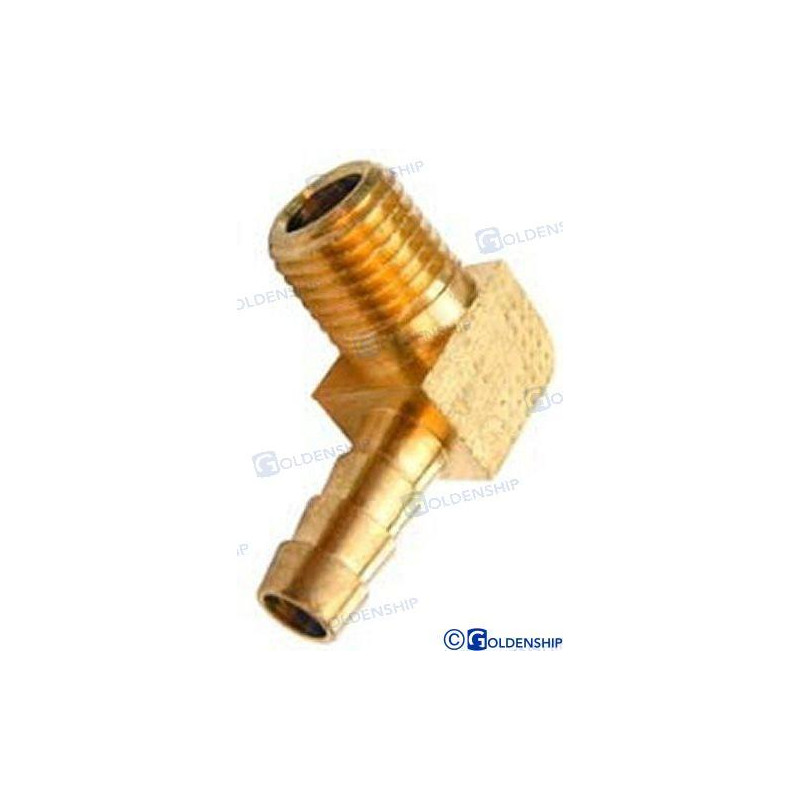 ENTRONQUES LATON (2) CODO 3/8" NPT x 7,9mm, p/RAC500