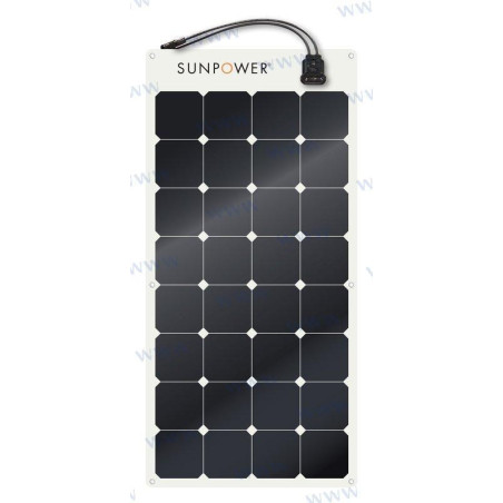 PANEL SOLAR SUNPOWER, SEMI-RIGIDO, 12-24v, 100w, 1150 x 555 x 3,2mm