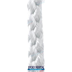 Poly Ropes - CABO POLIESTER TRENZADO SILKELINA, BLANCO, 3mm, p/m