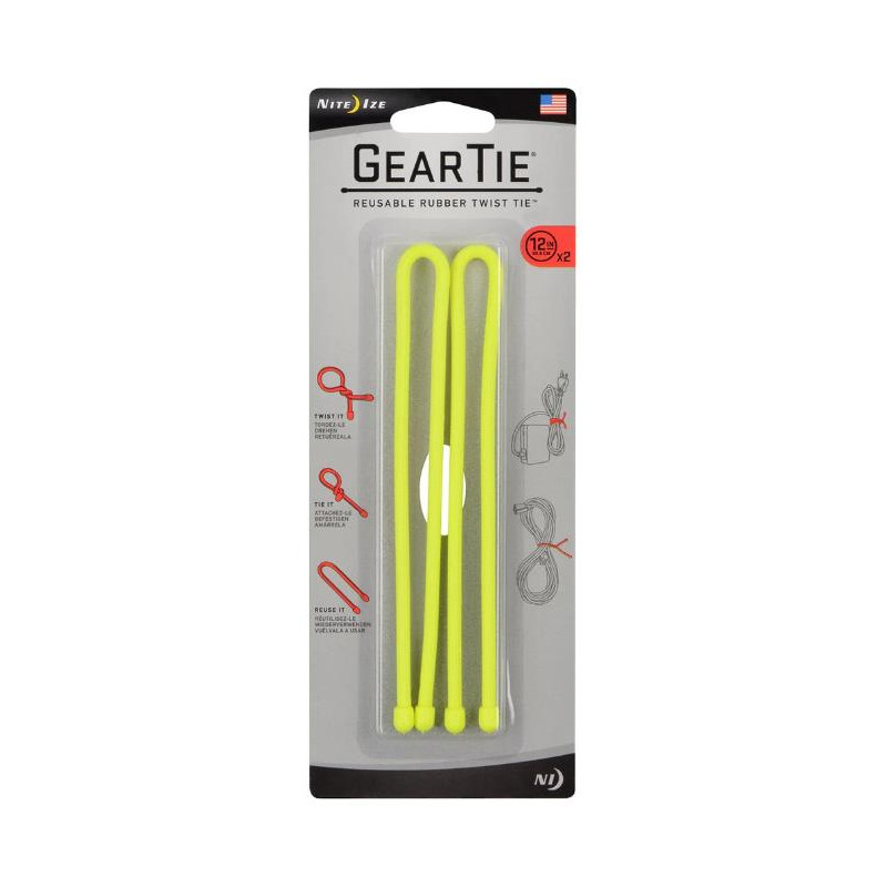 ABRAZADERAS REUSABLES 30,5 cm AMARILLO  KIT DE 2