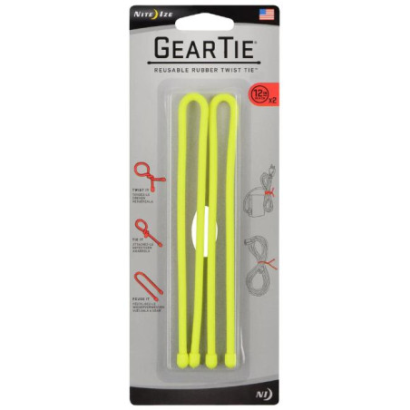 ABRAZADERAS REUSABLES, 30,5cm, AMARILLO,  KIT DE 2