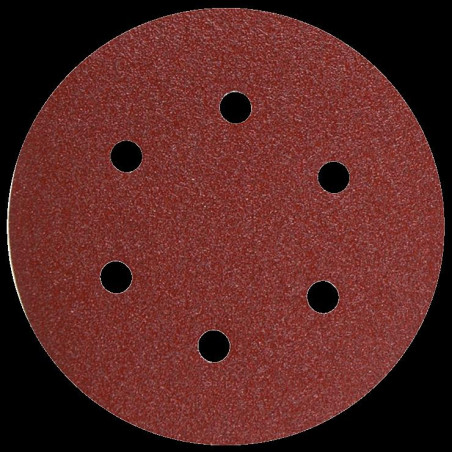 DISCO LIJA VELCRO ROJA, 732 EK.617, 9 AGUJ. 150mm P120