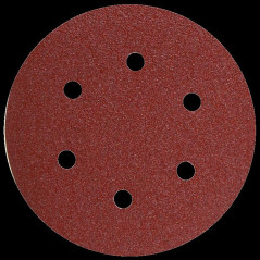 DISCO LIJA VELCRO ROJA, p/PATENTES, 732 EK.617, 9 AGUJ. 150mm P100