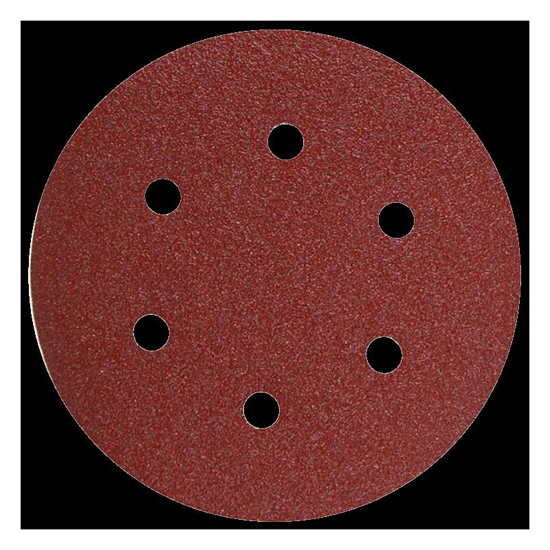 DISCO LIJA VELCRO ROJA, p/PATENTES, 732 EK.617, 9 AGUJ. 150mm P100