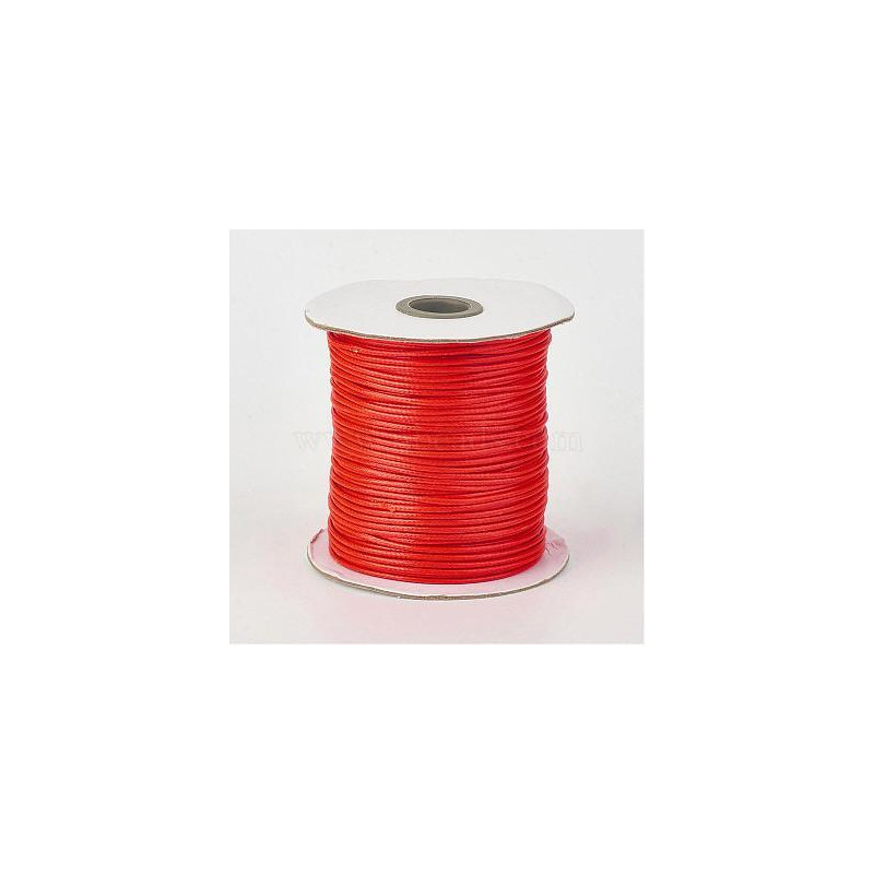 HILO ENCERADO ROJO, CARRETE 1mm, 50m