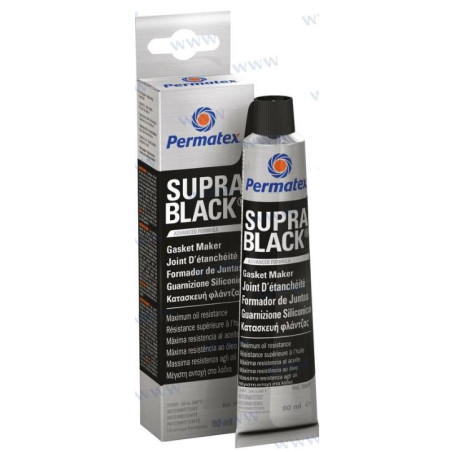 FORMADOR DE JUNTAS, SUPER RESISTENCIA, PERMATEX, SUPRA BLACK, -70 a 260ºC, 80ml, ACEITE Y ALTAS TEMPERATURAS