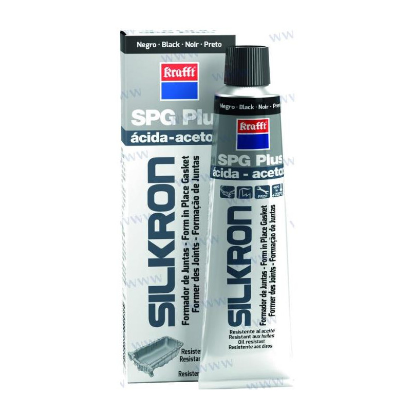 FORMADOR DE JUNTAS, SILICONA ACETICA, SILKRON SPG, -60 a 220ºC, NEGRO, 75ml