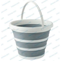 CUBO PLEGABLE c/REFUERZO, 10L, GRIS