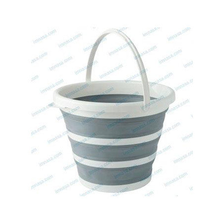 CUBO PLEGABLE c/REFUERZO, 10L, GRIS