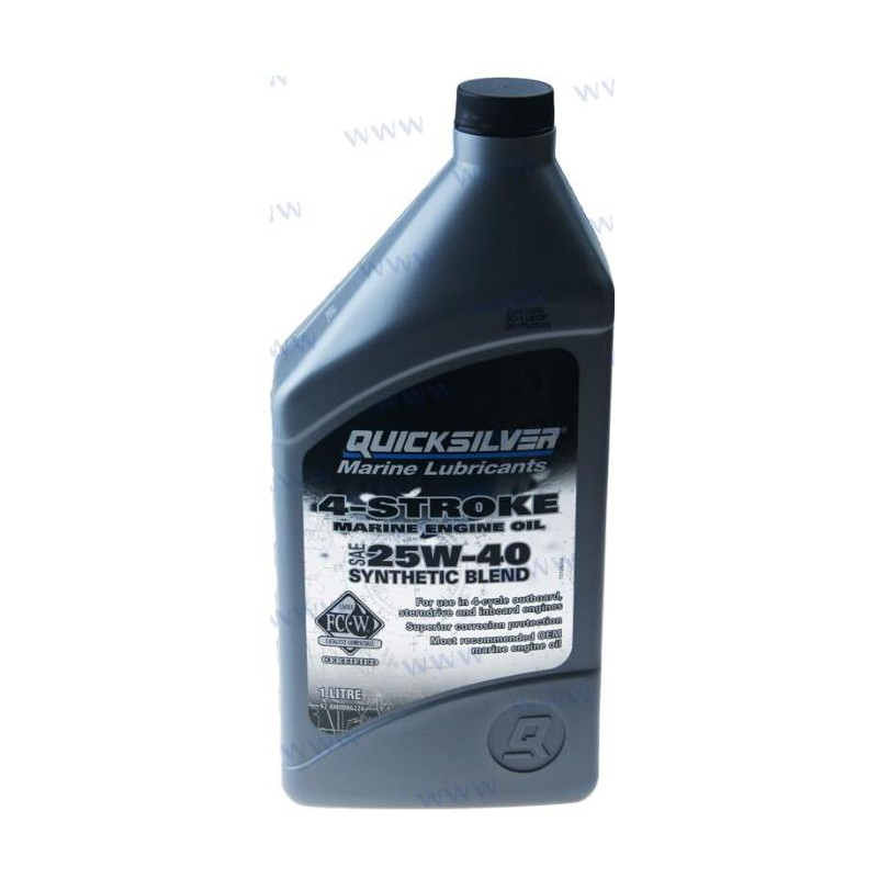 ACEITE QUICKSILVER, 4T, 25w40, 1L, c/CANON ACEITE INCLUIDO