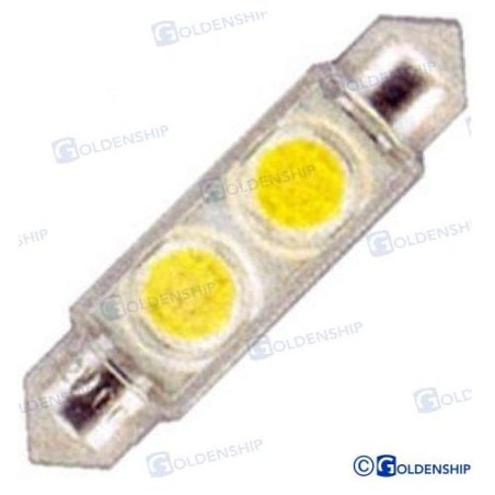 BOMBILLA PLAFON LEDS 38x10mm 12v Bca...NO...