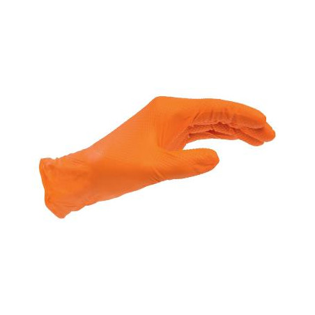 Würth - GUANTES NITRILO EXTRA NARANJA, T-L, DESECHABLES, CAJA 50u