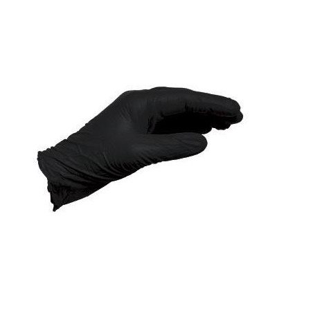 GUANTES NITRILO NEGRO, T-L, DESECHABLES, CAJA 100u