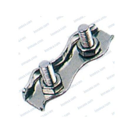 SUJETACABLES INOX PLANO DOBLE 10mm