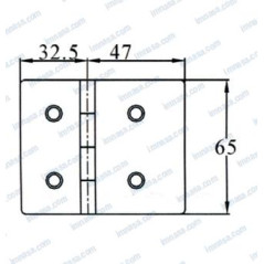 BISAGRA DESMONTABLE, 79,5 x 65 mm, BC