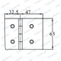 BISAGRA DESMONTABLE, 79,5 x 65 mm, BC