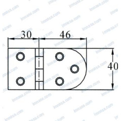 BISAGRA DESMONTABLE 76X40mm, AC