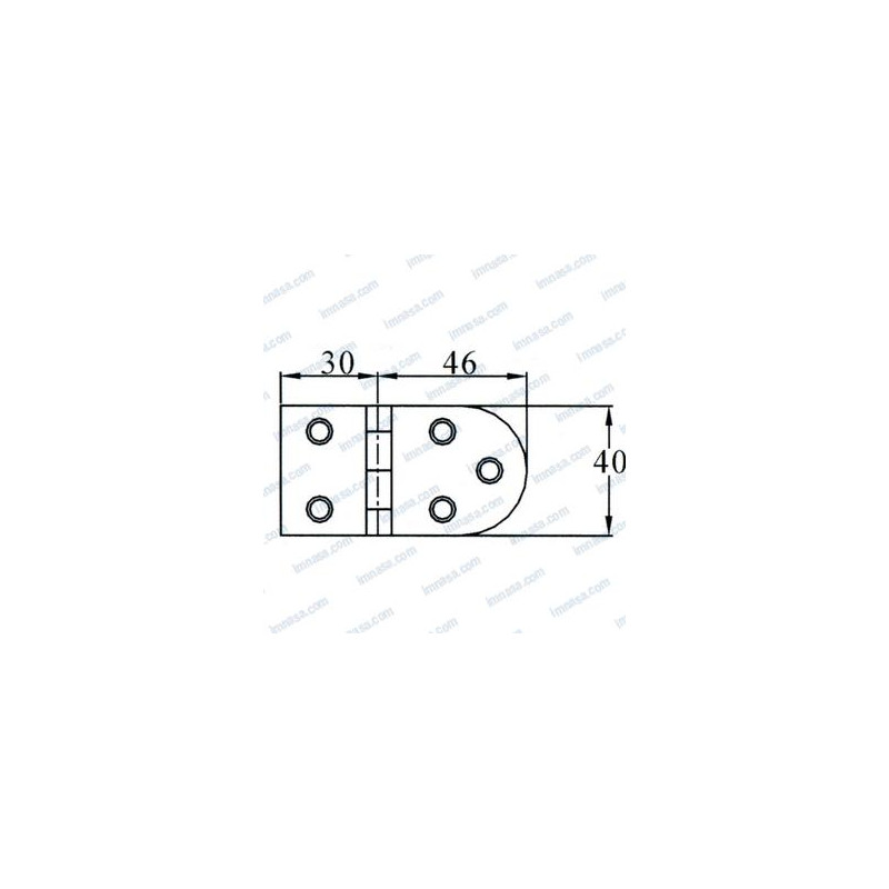 BISAGRA DESMONTABLE 76X40MM, AC