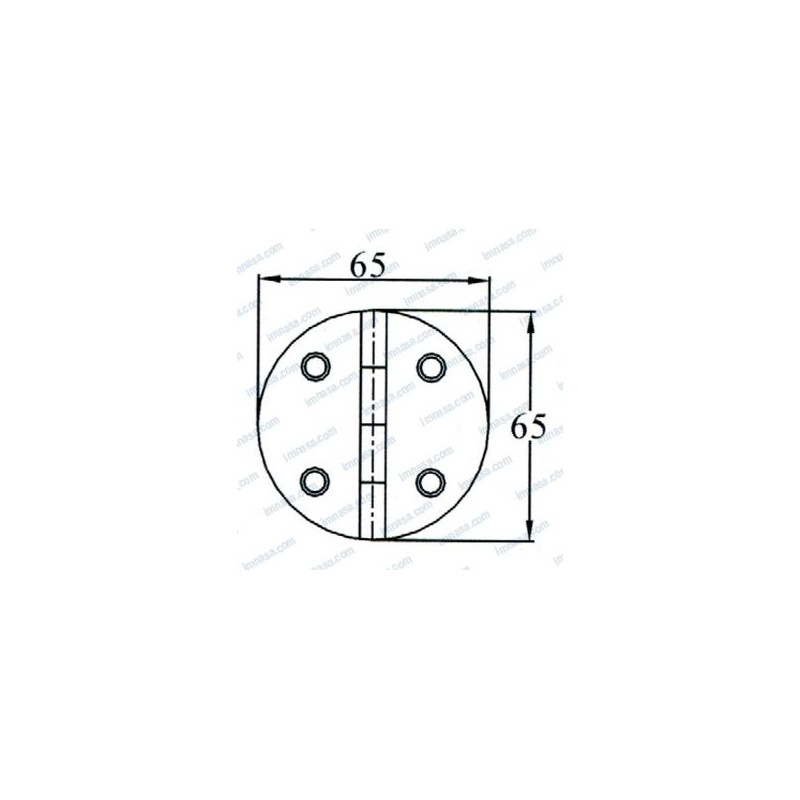 BISAGRA DESMONTABLE 65 x 65mm, AC