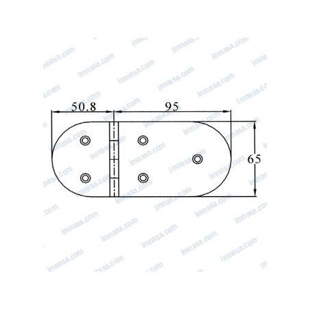 BISAGRA DESMONTABLE 145,8 x 65mm AC