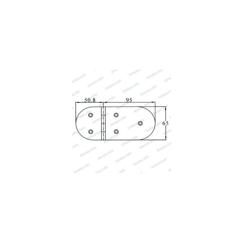 BISAGRA DESMONTABLE INOX, 120,4 x 65 AD