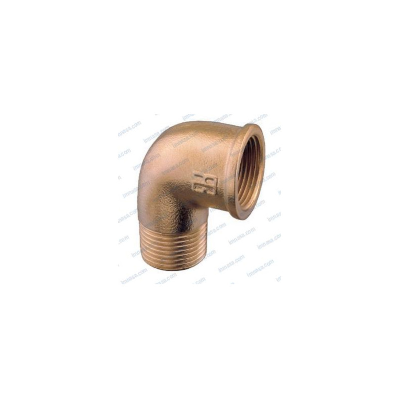 CODO BRONCE M-H 90º 1/2" GUIDI