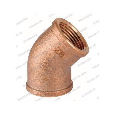 CODO BRONCE H-H 45º 3/8" GUIDI